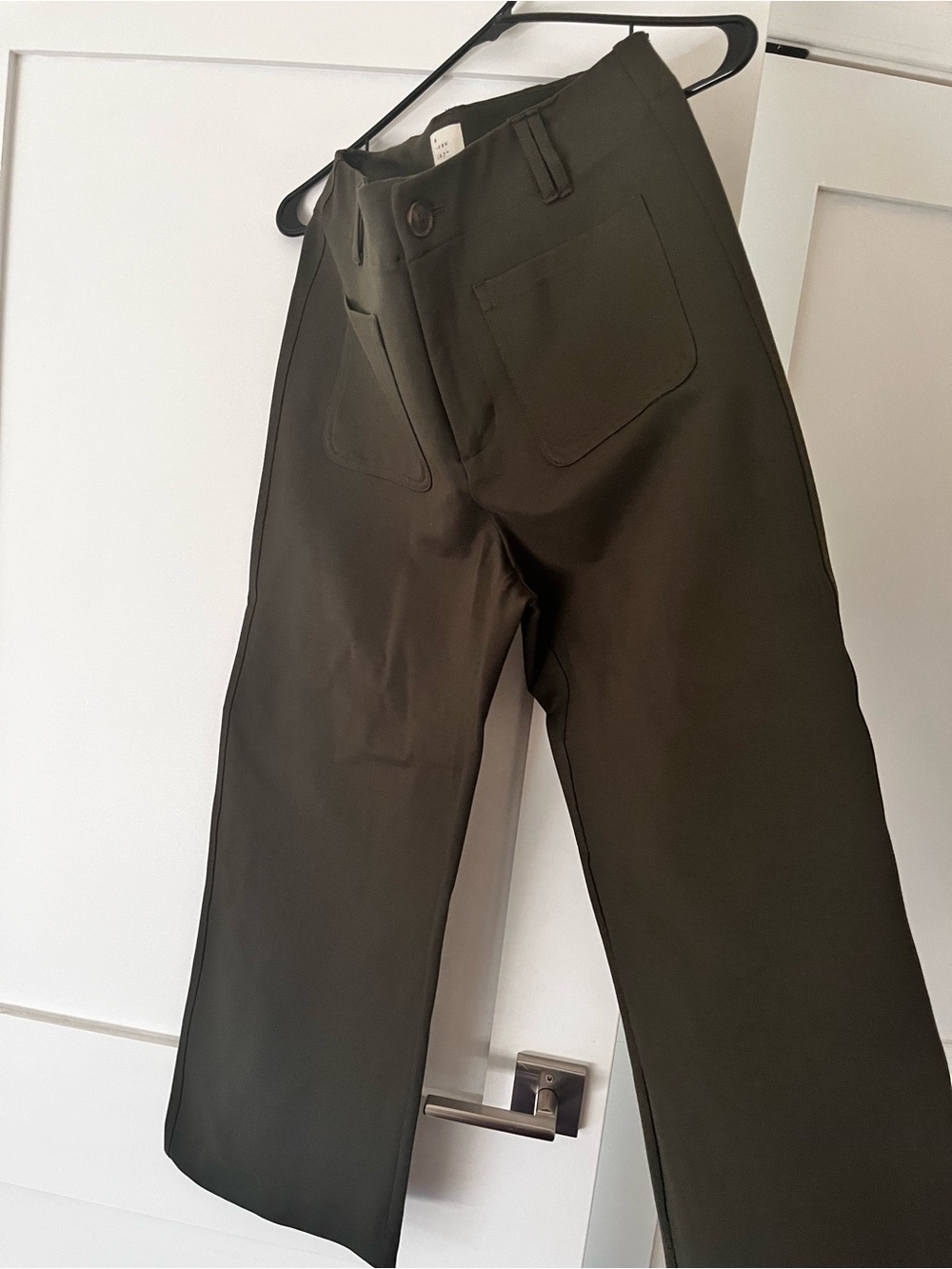 Men's Olive Green Straight-Leg Pants